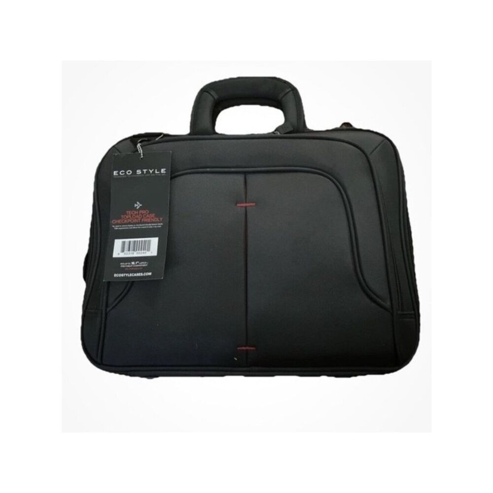 Eco Style Black Neoprene Tech Pro Case Topload LapTop Bag Checkpoint Friendly NW - Picture 1 of 7